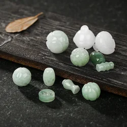 5/10Pcs Natural Stone Emeral-d Charms Lotus Flower Shaped Beads For DIY Jewelry Making Components Bracelets Necklace Handmade