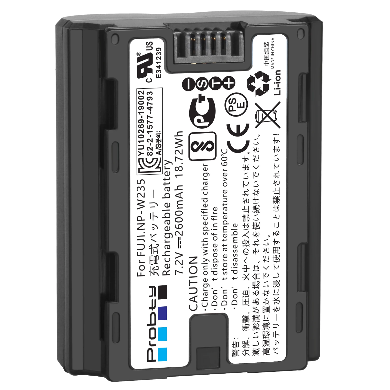 7.2V 2600mAh NP-W235 NP W235 NPW235 Battery For Fujifilm X-T5 X-T4 GFX 100S X-H2S GFX 50S II VG-XT4