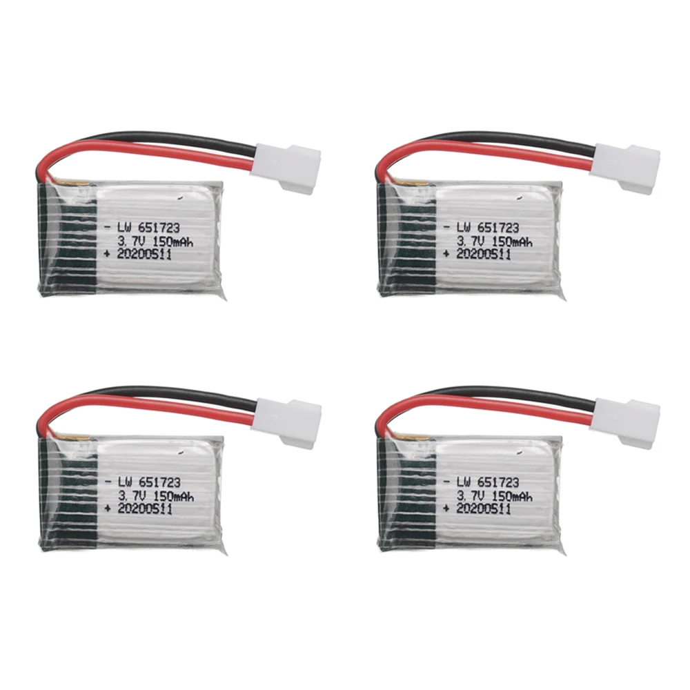 5pcs/lot 3.7v 150mah Drone Battery H8 battery For Syma x2 Nihui U207 Eachine E010 RC Helicopter Quadcopter Battery Spare Parts