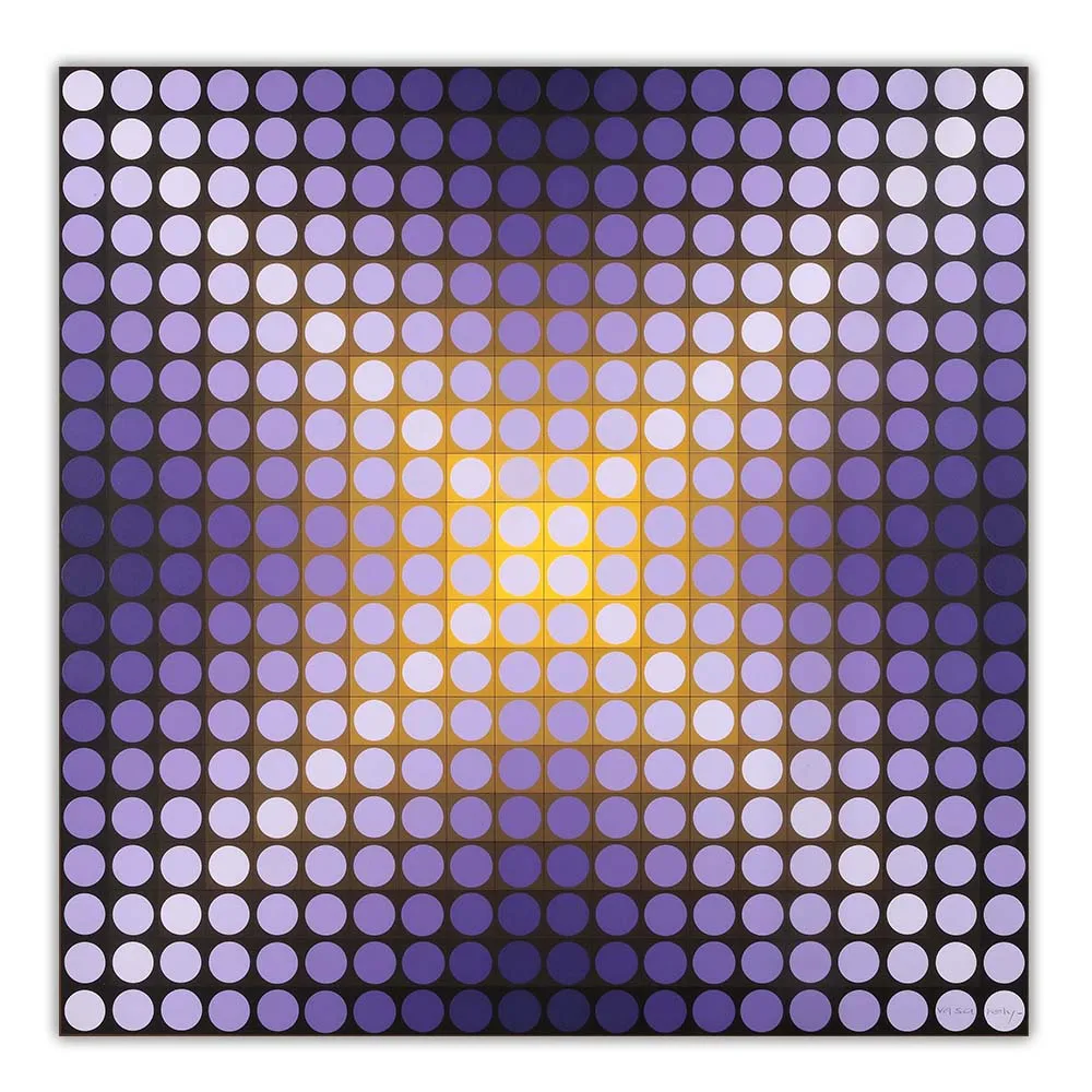 Victor Vasarely Optical Visual Art Canvas Oil Painting Aesthetics Picture Artwork Backdrop Wall Hanging Decor Home Decoration