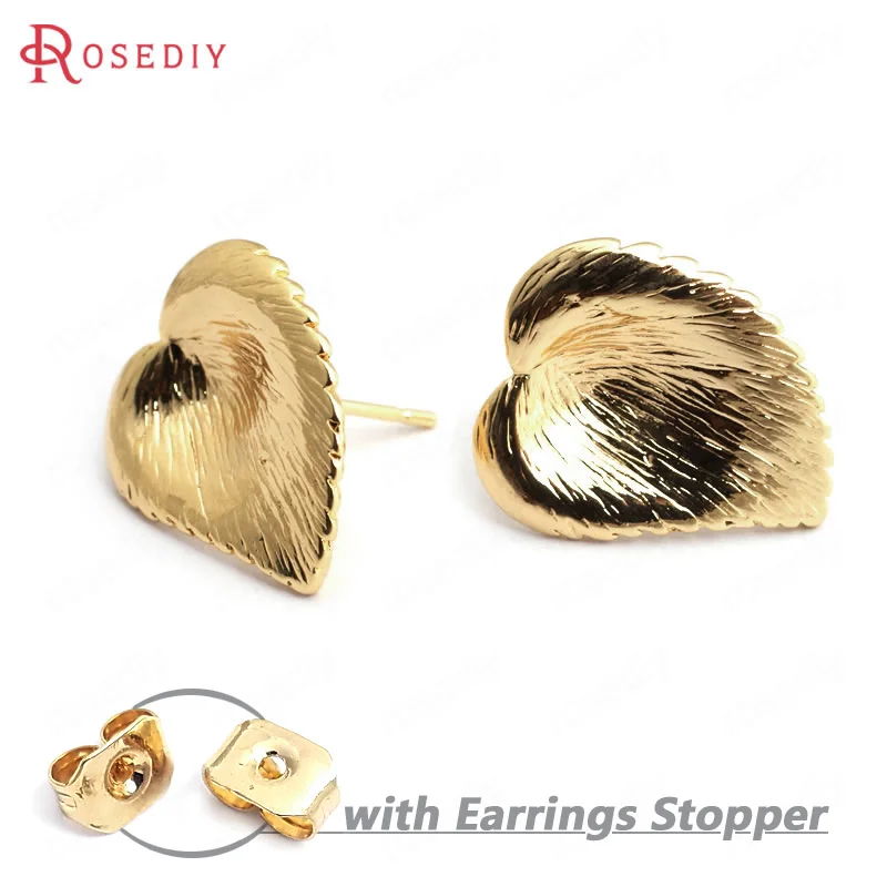 (F152)6 pieces Flower 18x15.5mm High Quality Gold Color Brass Calla Lily Flower Stud Earrings Diy Accessories  Findings