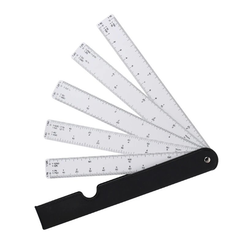 2023 New Fan Shaped Architects Scale Ruler For Graphics Design Multi Ratio Measure Scale