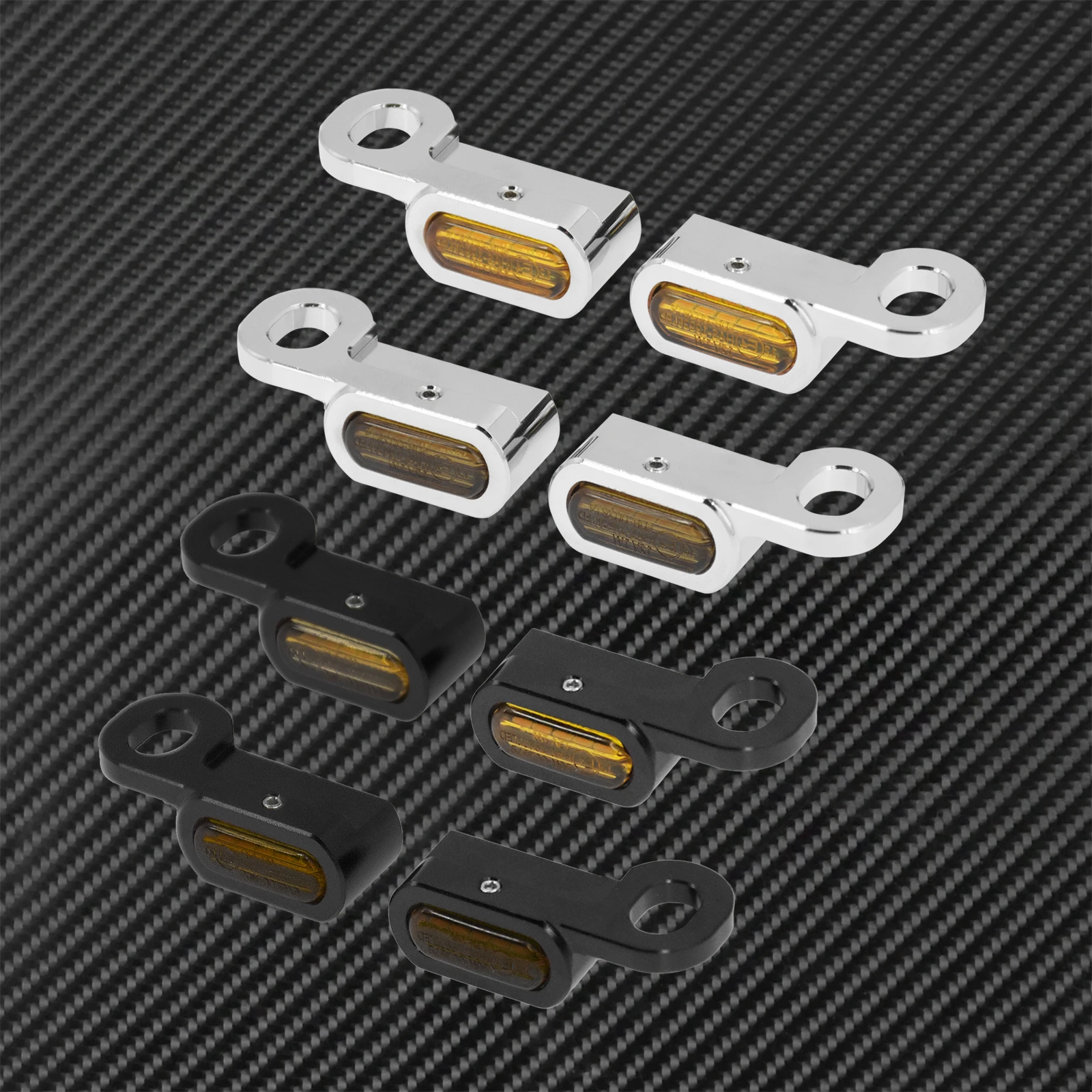Motorcycle Mini LED E Mark Turn Signal Light Running Indicator Lamp For Harley Touring Street Road Glide Softail Sportster XL883