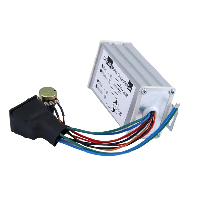 DC9-60VPWM تعديل منظم سرعة التحكم في محرك التيار المستمر 20A إيجابي/سلبي قابل للتعديل سرعة عالية الطاقة 1200 واط وحدة تحكم المحرك