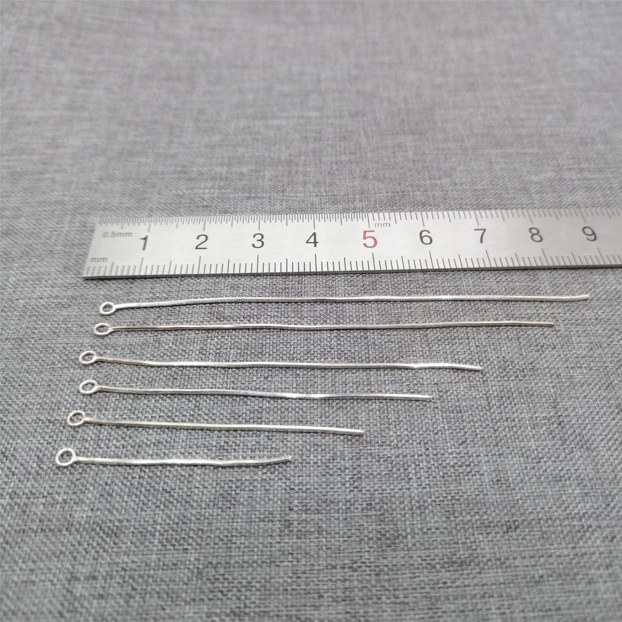 14pcs of 925 Sterling Silver Snake Chain Earring Threads for Ear Wire Threaders