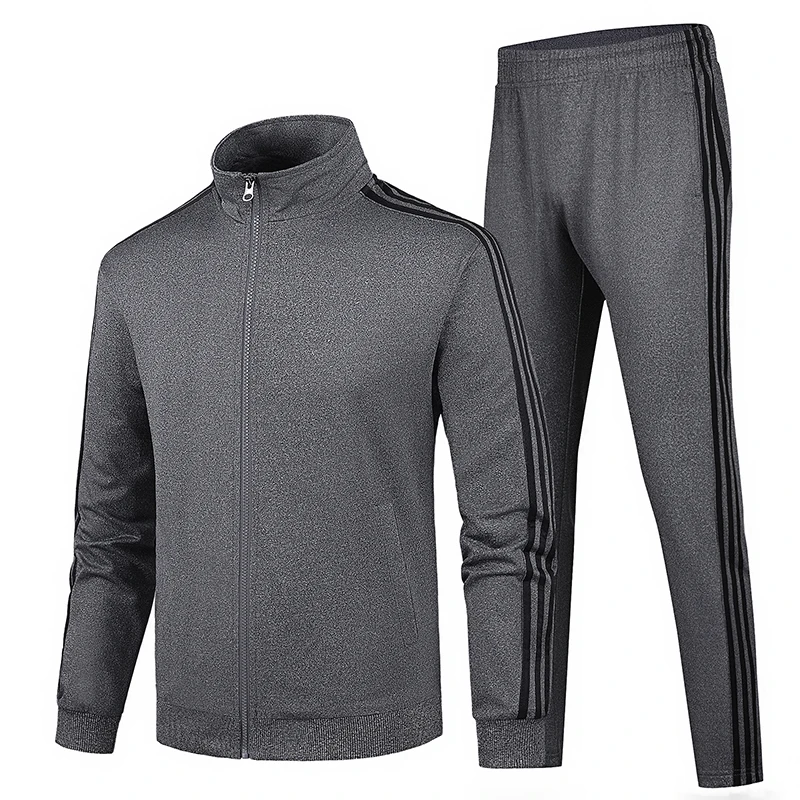 

Sportswear Suit Men Windproof Gym Clothing Long Sleeve Zipper Pocket Tracksuit Spring Fitness Jogger Running Sport Set 2 Pieces