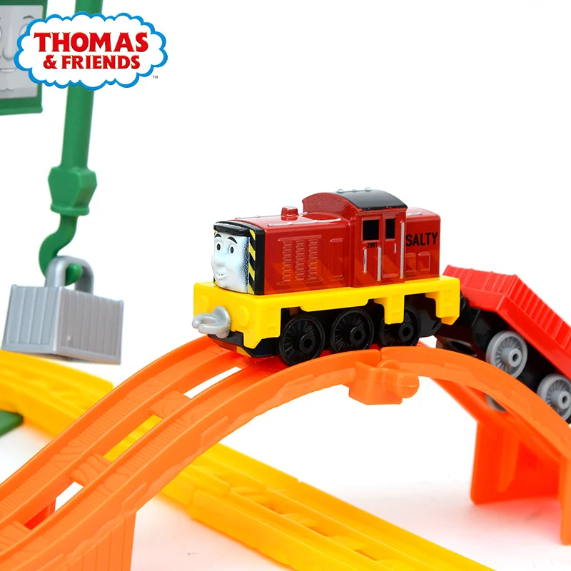 Original Thomas and friend\'s model car children\'s toy celti at the dock alloy series track set BHR95 boys train toys