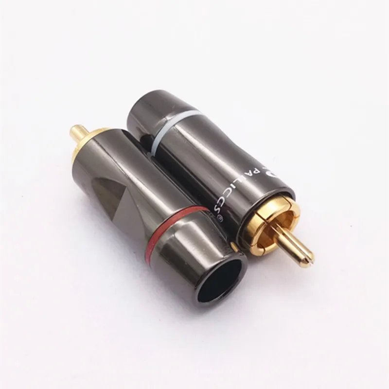 8 قطعة/الوحدة نوعية جيدة RCA لحام RCA ذكر النحاس مطلية بالذهب مقبس الصوت محول التوصيل محول موصلات للصوت HIFI