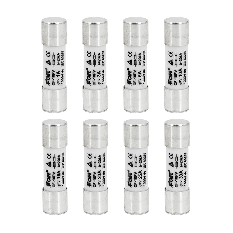 Photovoltaic Fuses 1000V DC Fuse Holder 10x38 GPV PV Solar Fuse System Protection Electrical Equipment Supplies Home Improvement