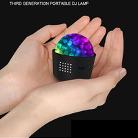 Mini Car Disco Ball RGB DJ Strobe Light USB Rechargable Protable Voice Activated Rotating Stage Party Lights Magic Lamp Lighting