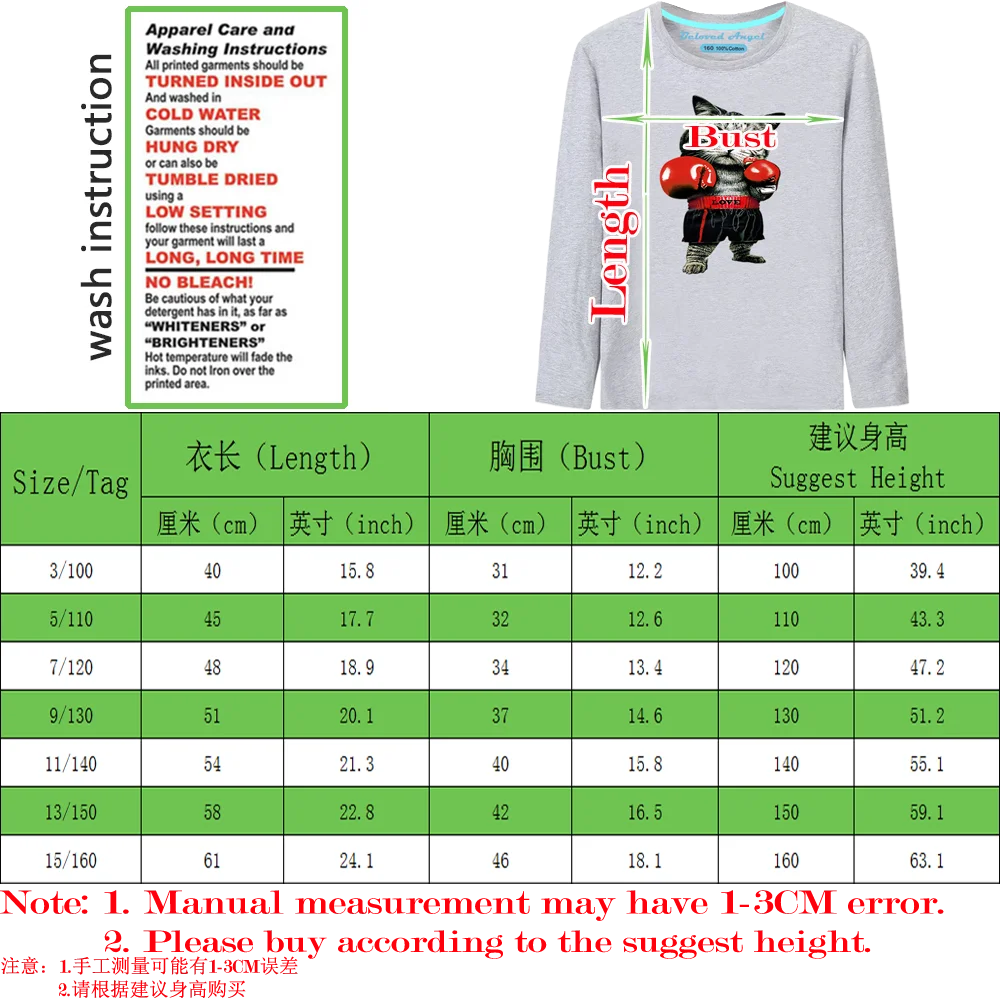 Kids Long Sleeve T-shirt Children Clothing Funny Spring Autumn Tops Cartoon Cotton Tees Boys Girls Clothes Hot Video Game 3-15T