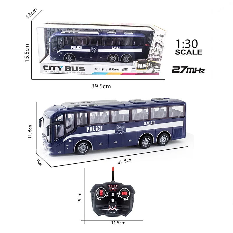 1/30 Rc รถรีโมทคอนโทรลไฟฟ้ารถบัส Light Tour Bus รุ่น2.4G รีโมทคอนโทรลเครื่องของเล่นเด็กเด็ก