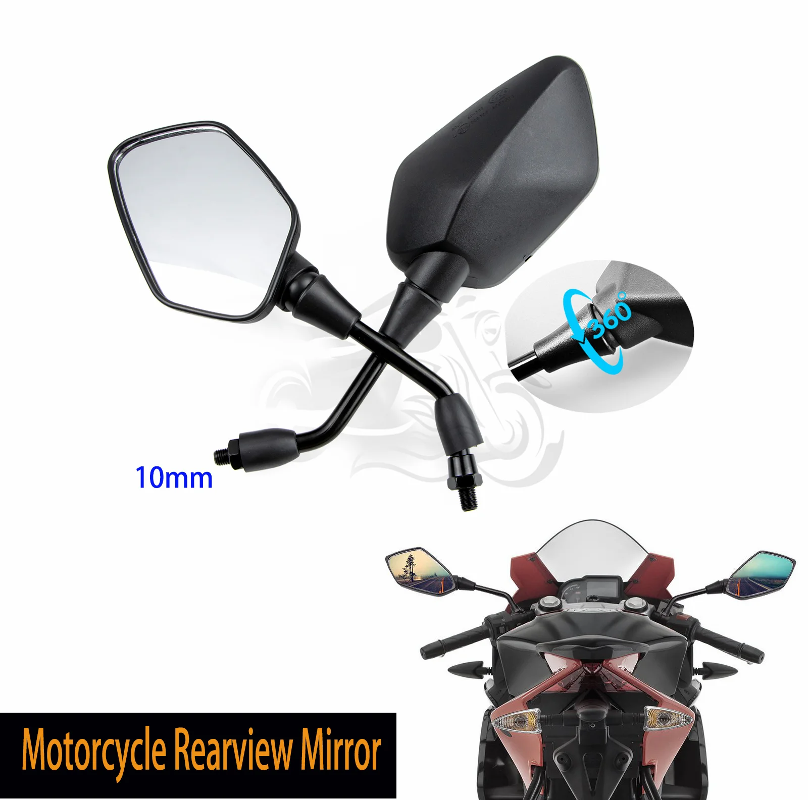 Fit For Honda Silverwing FJS400 FJS600 FSC600A Motorcycle Rearview Mirror Silver wing FJS 400 600 Rear View Side Mirrors