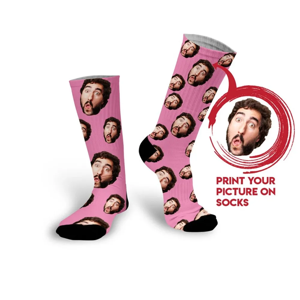 

Custom Photo Socks, Personalized Face on Socks, Valentines Day Gift Socks, boyfriend head Printed Picture Socks, Photo Gifts