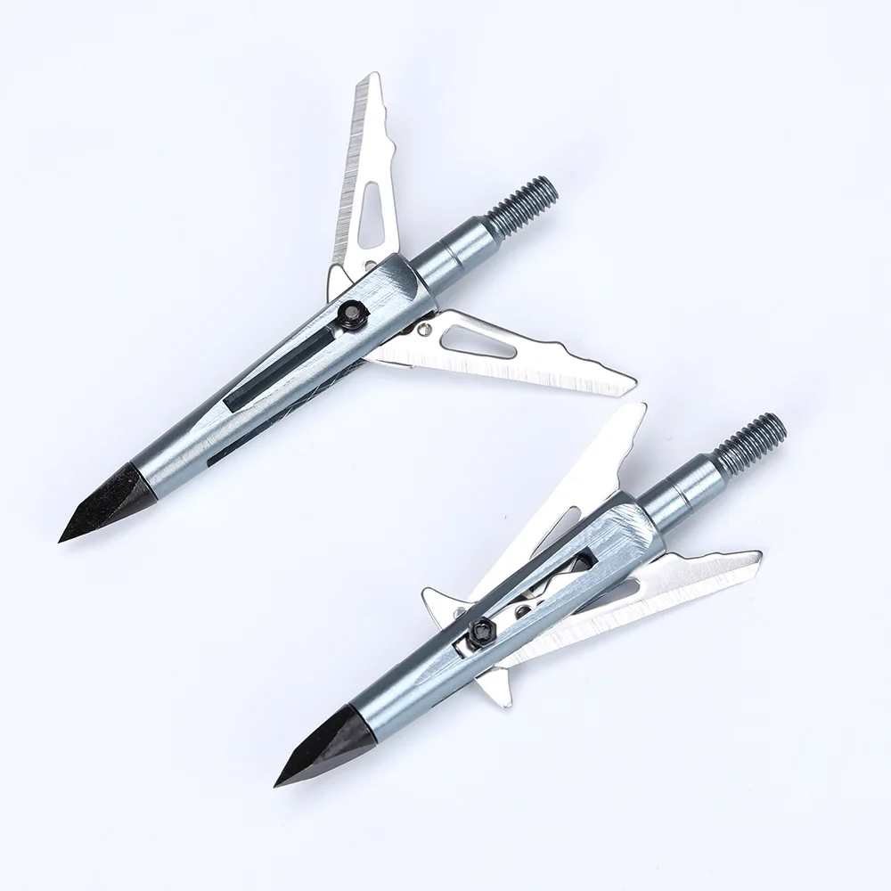 

3/6/12pcs Hunting Arrowheads Broadhead Archery Arrow Point Tips With 2 Expandable Blades Arrow Hunting Accessory