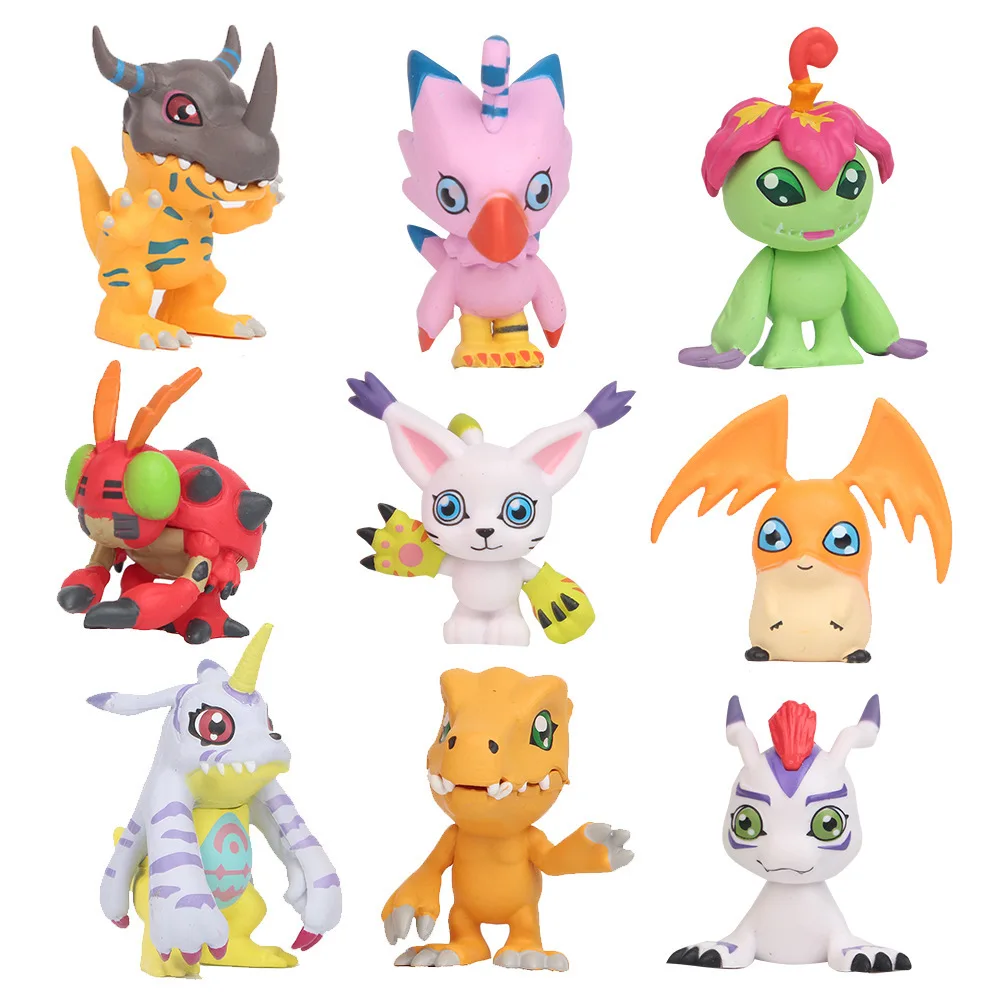 9pcs/set Anime Digital Monster Digimon Cute Action Figure Model Toys