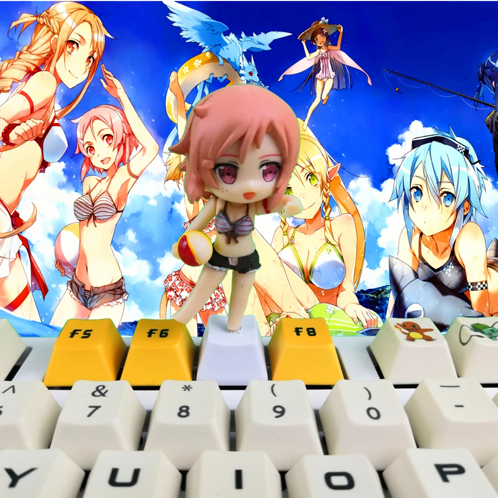 لتقوم بها بنفسك Keycap 1 قطعة السيف الفن على الانترنت PBT ساو مفتاح غطاء لوحات المفاتيح الميكانيكية قبعات للوحة المفاتيح الميكانيكية الكرز MX محور R4 الارتفاع #3