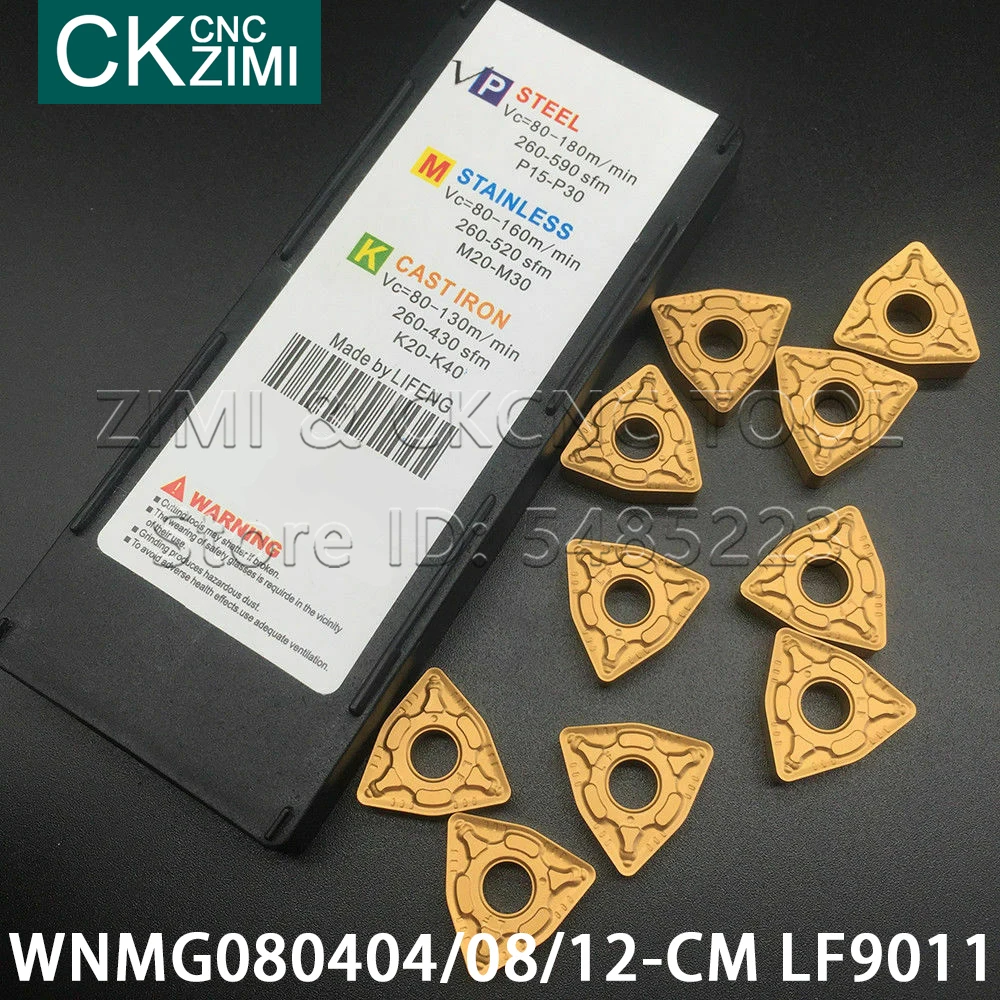 WNMG080404-CM WNMG080408-CM WNMG080412-CM LF9011 أدوات كربيد تحول إدراج CNC مخرطة الخشب تحول أدوات شفرة WNMG للصلب