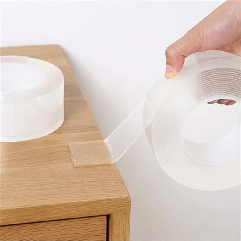 1/2/3/5m Nano Traceless Double Sided Tape Transparent Self Adhesive Tapes Reusable Washable Waterproof Double-Sided Tape