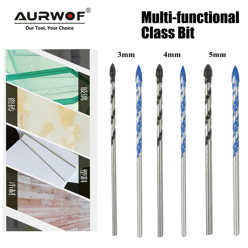 Lavie Broca de Vidro Triangular Multifuncional Broca de Furadeira Triangular para Cerâmica Azulejo Mármore e Vidro Db02056 10 Peças