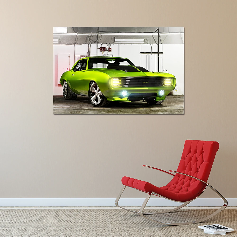 Chevy SS Classic Muscle Car Posters Prints Wall Art DIY Framed Canvas Paintings For Home Decor