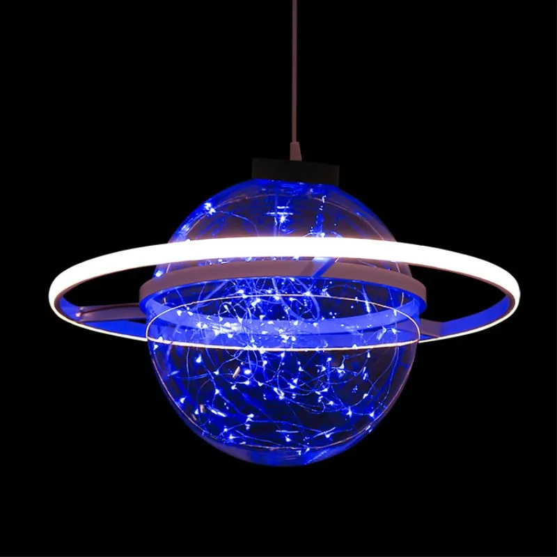 New Arrival Shine LED Flash Star Ball Wedding Decoration Space Planet Hanging Ornament Chandelier Free Shipping