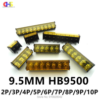 2/5pcs HB9500-2P 3P 4P 5P 6P 7P 8P 9P 10Pin PCB Screw Terminal Block Connector HB-9500 300V 30A Lid Barrier Terminal 9.5MM Pitch