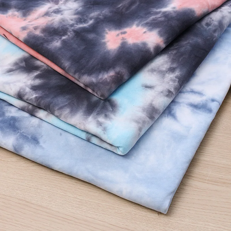 Cotton Jersey Fabric Terry Spring Tie-Dye Sweater Fabric 255g  50*185cm  ZRK303121