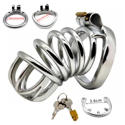 FRRK Male Chastity Device Stainless Steel Penis Cage With Stealth Lock Cock Cage Penis Ring Chastity Belt Sex Toys for Men