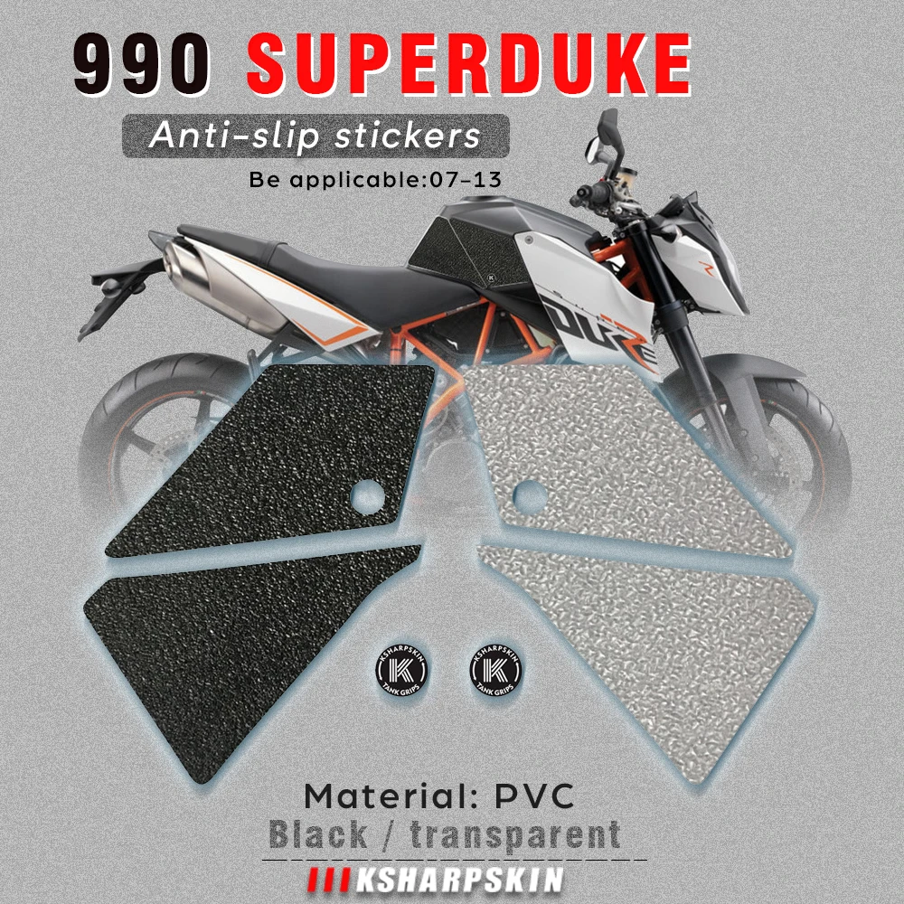 Motorcycle fuel tank pad tank grip protection sticker knee grip side   applique for KTM 07-13 990 SUPERDUKE