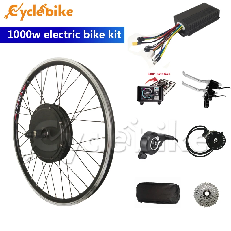 

China Manufactory Provide 48v 1000w Cassette Motor Wheel Electric Bicycle Conversion Kit 20"26"28" 700c Rear Motor Wheel