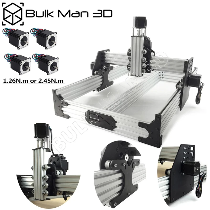 20% ZNIŻKI BulkMan3D OX Zestaw routera CNC GT3 Napędzany paskiem rozrządu 4-osiowa frezarka do grawerowania drewna z silnikami krokowymi Nema23