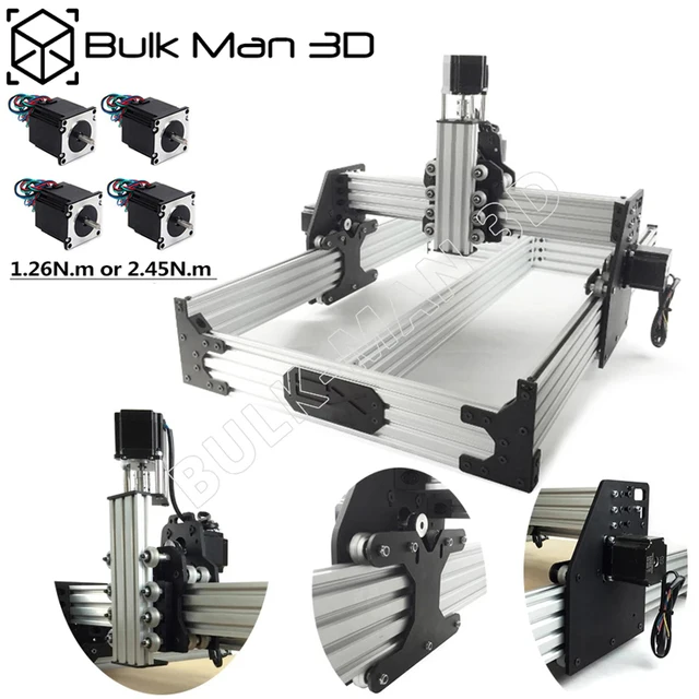 20% ZNIŻKI BulkMan3D OX Zestaw routera CNC GT3 Napędzany paskiem rozrządu 4-osiowa frezarka do grawerowania drewna z silnikami krokowymi Nema23