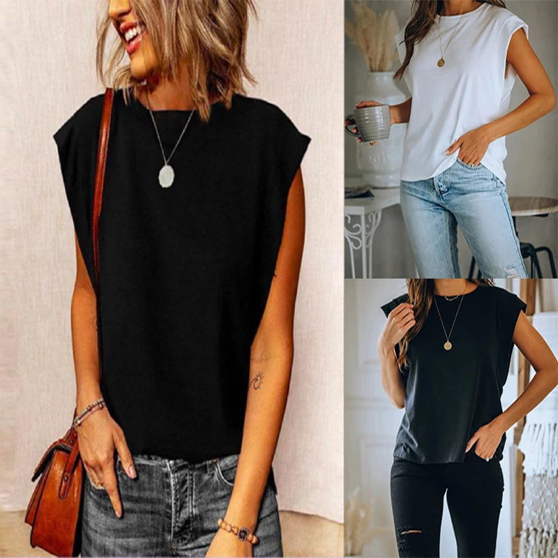 Women Plain T Shirt Cotton Basic T-shirts Female Casual Tops Short Sleeve T-shirt Women High Quality 2 Color S-2XL