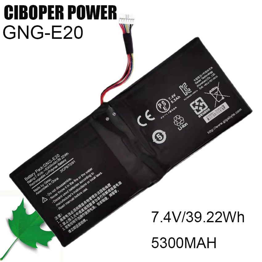 

CP Original Laptop Battery GNG-E20 7.4V/5300mAh/39.22WH For Ultrabook U21MD 2ICP8/72/81 Series Notebook