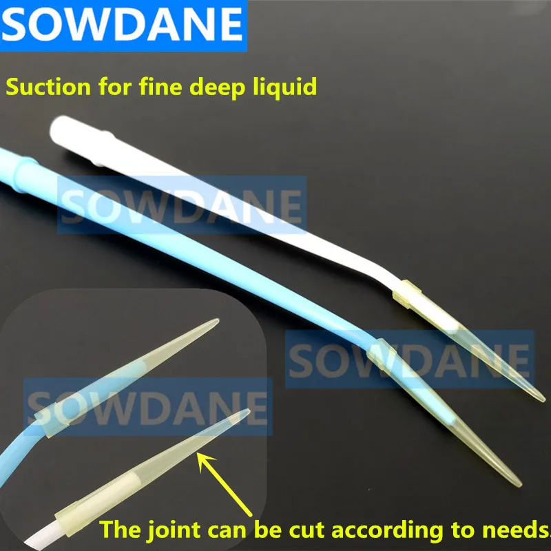 Disposable Accessary Autoclavable Dental Surgical Aspirator Dental Saliva Ejector Tips Suction Tube for Fine Deep Liquid Curved