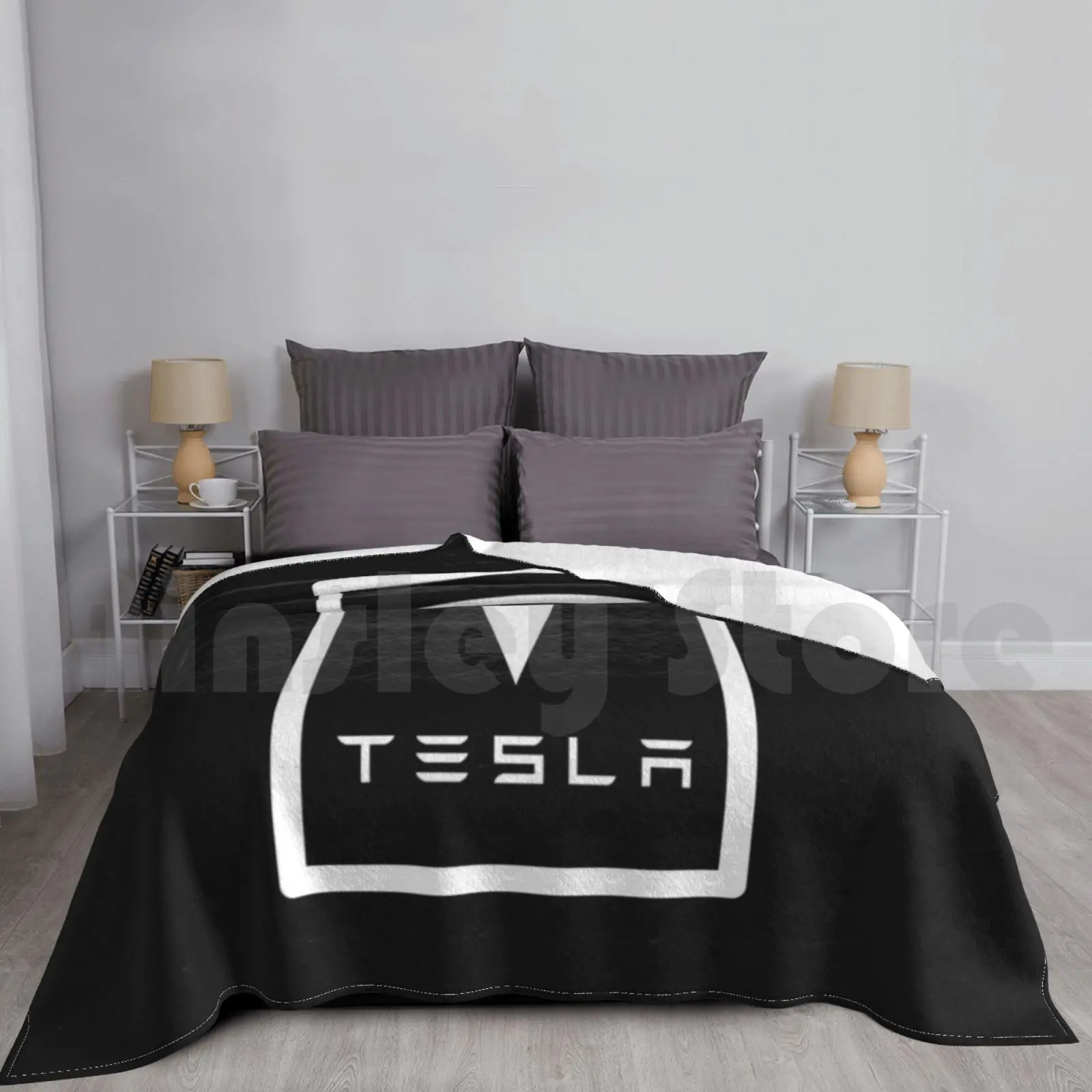 Tesla Blanket Fashion Custom Tesla Tesla Motors Electric Vehicle Tesla Model S Tesla Model X Tesla Model 3 Tesla