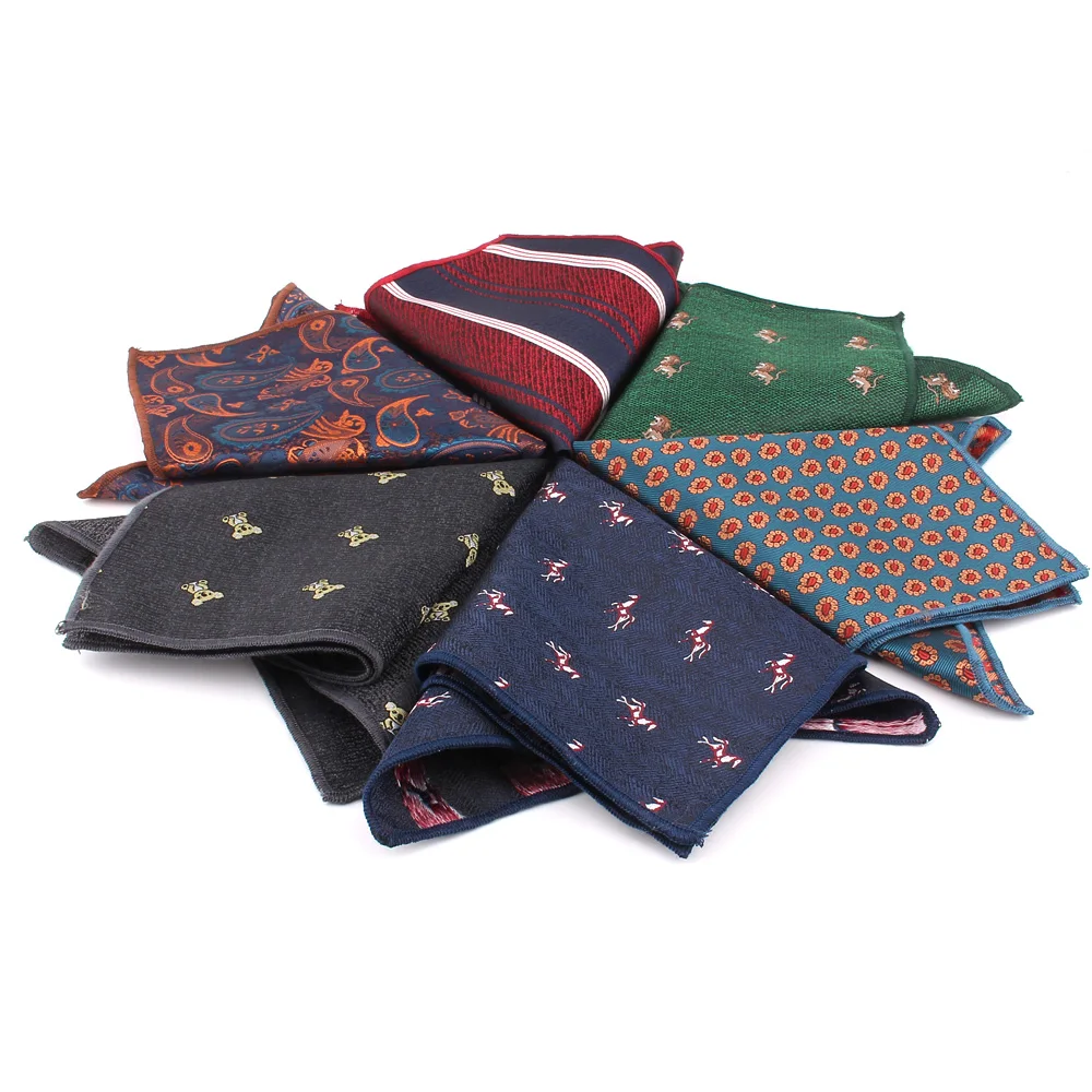 Floral Pocket Square For Men Women Jacquard Chest Towel Wedding Hanky Gentlemen Hankies Men's Suits Handkerchief Pocket Towel