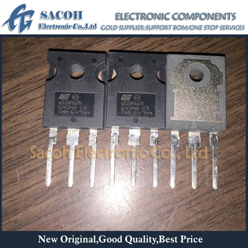 

10 шт., транзистор STW55NM60ND 55NM60ND или STW55NM60N TO-247 51A 600V N-ch MOSFET