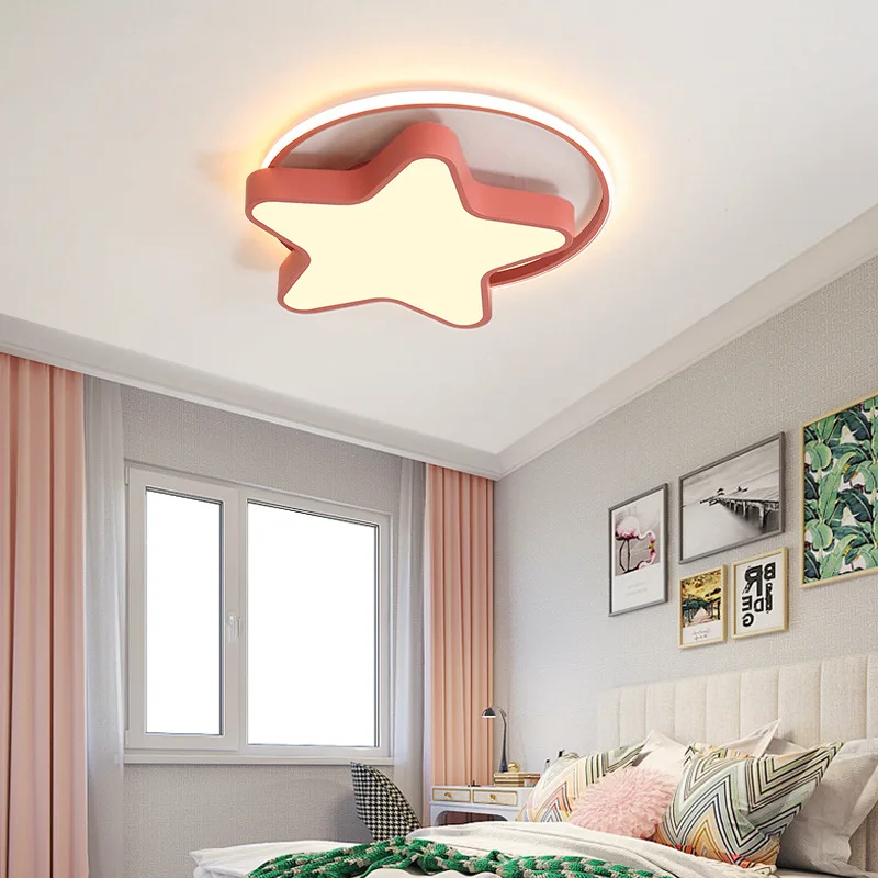 Nordic Bedroom LED lamp Living Room Ceiling Lamp children's Room Eye protection lamp star lamp Factory Direct Sales