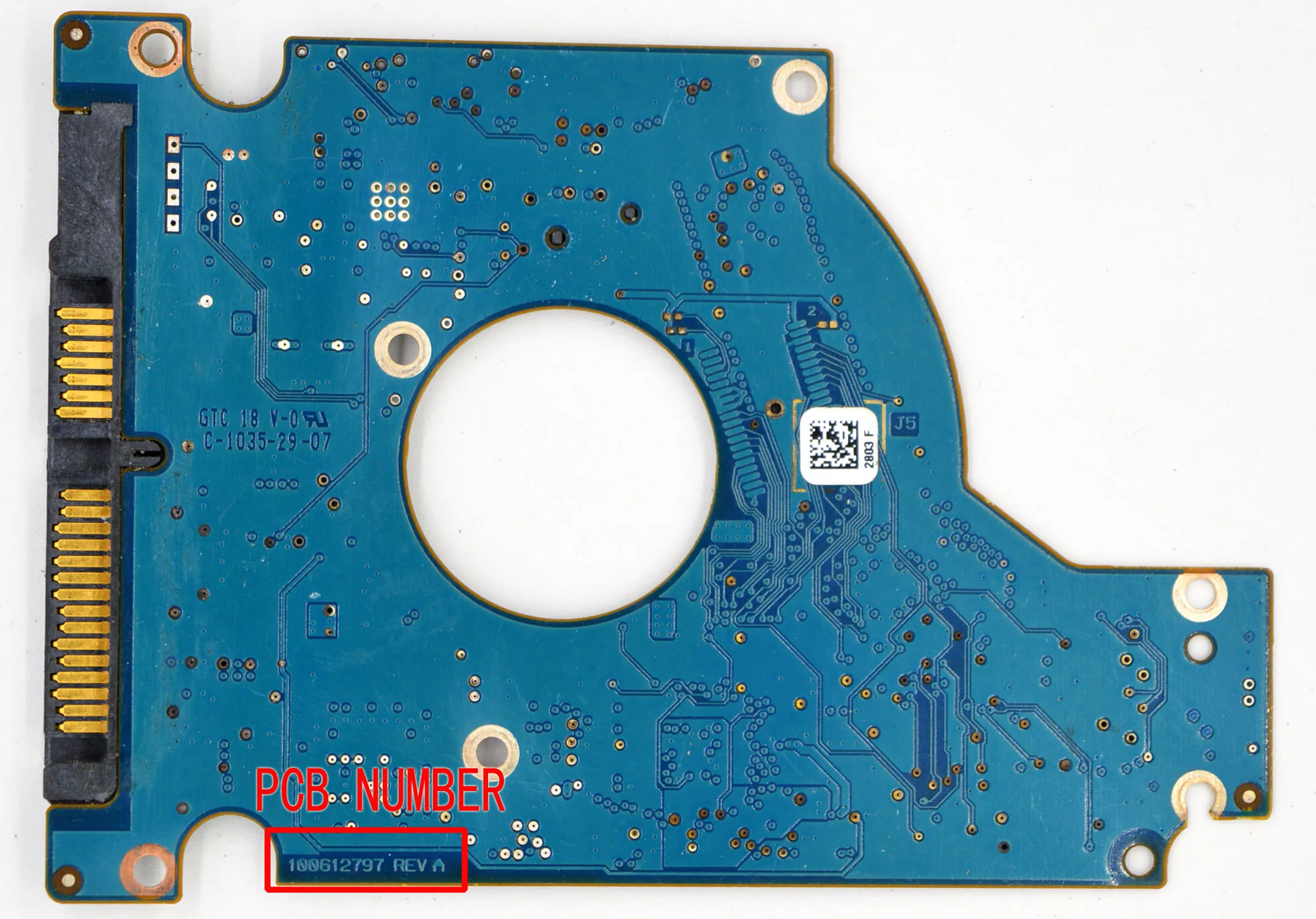 Hard disk circuit board Seagate HDD PCB  Logic Board/ 100612797 REV A , 100612797 REV B ,6507 2803 / ST95005620AS