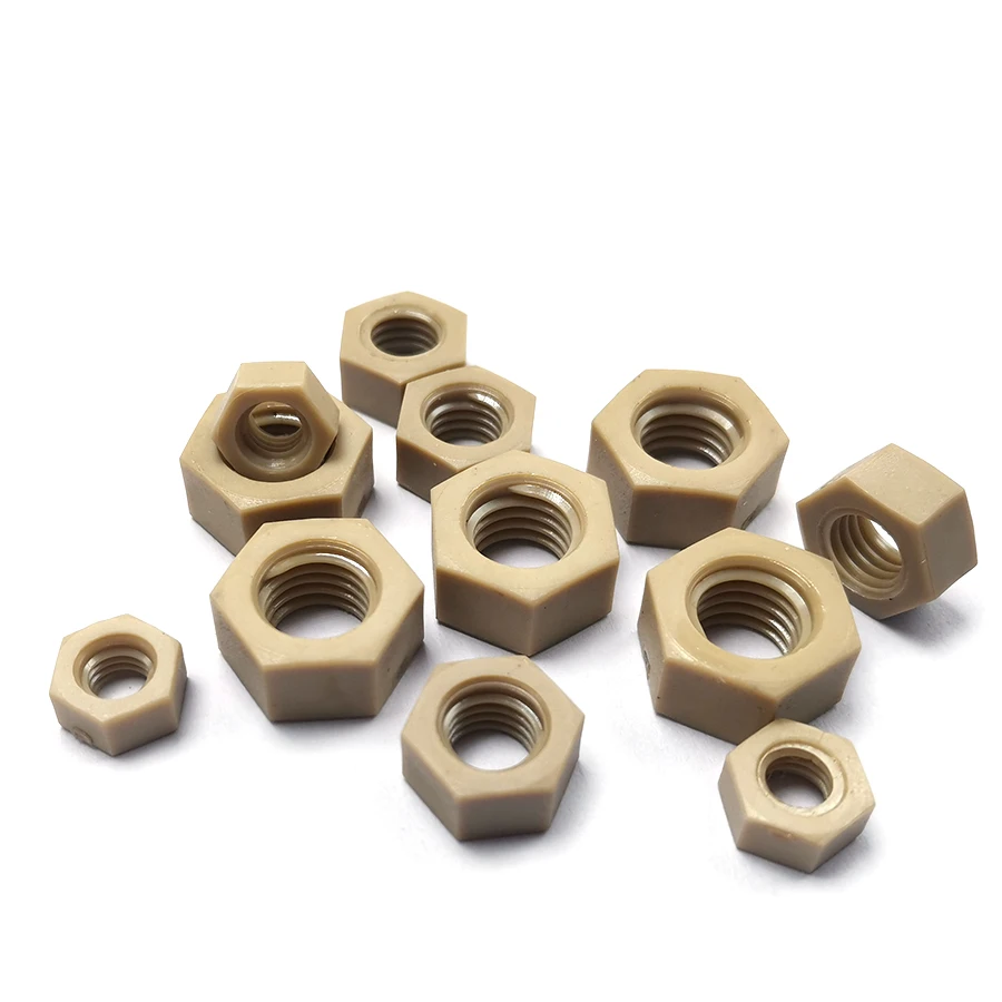 M3-M16 PEEK Hexagon Nuts ,Polyetherktone Plastic Hex Nut ,F013