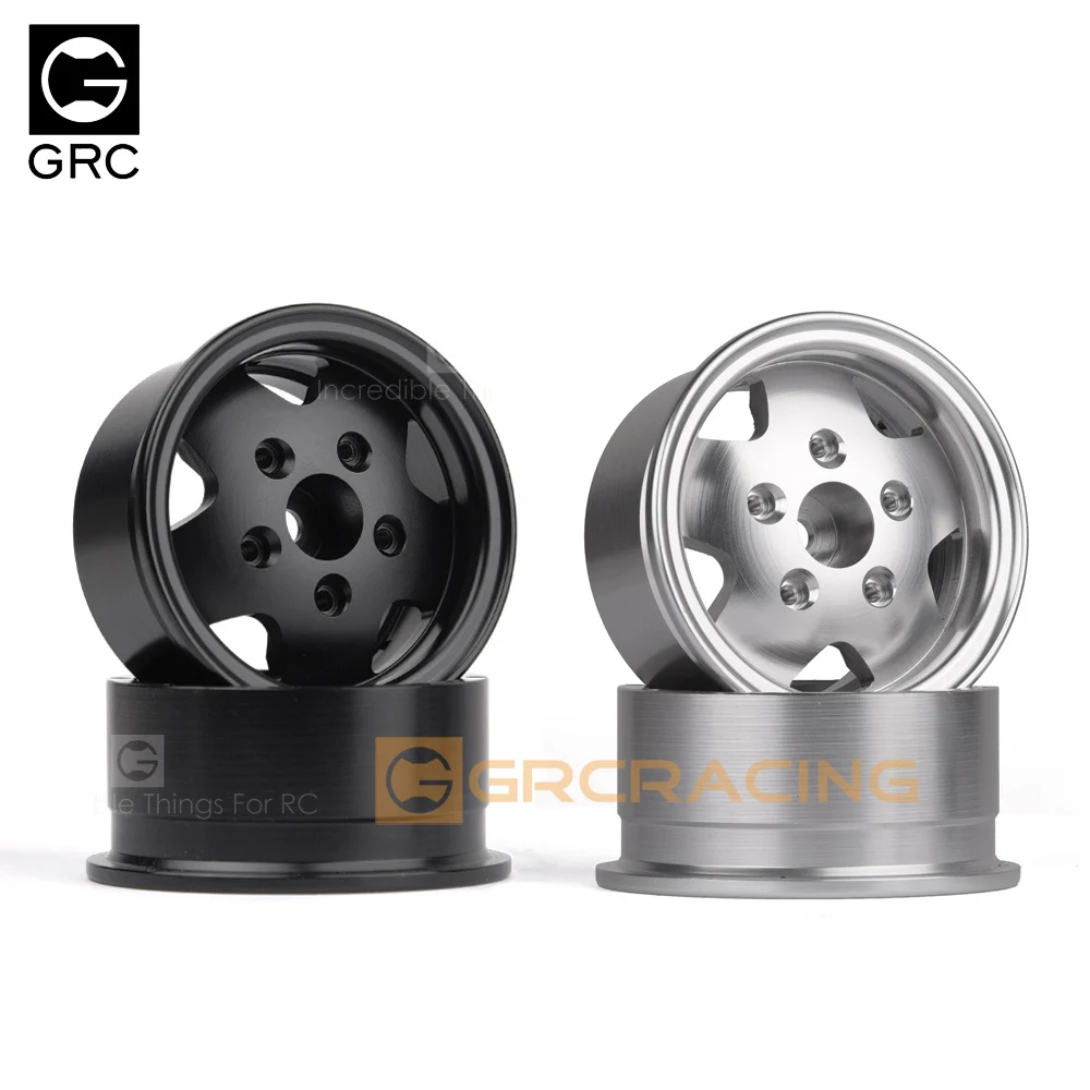 GRC 1.9Inch Aluminum Wheel Rim #G09 For 1/10 RC Car Crawler Traxxas TRX4 Defender Range Rover Bronco SCX10 90046 #GAX0138RB/S