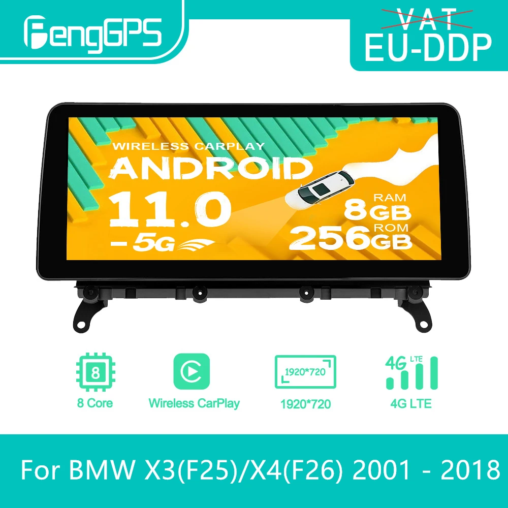 12.3 inch Screen For BMW X3 F25 X4 F26 2011 - 2018 CIC NBT Android Car Radio Stereo Multimedia DVD Player Autoradio GPS Navi