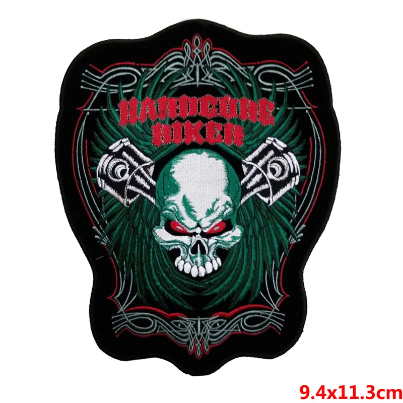 Pulaqi DIY Punk Skull Patch Biker Rock Cheap Embroidered Motorcycle Band Patches For clothing Stranger Thing Letter Patch Badges