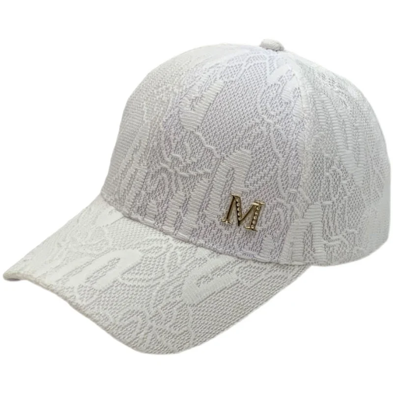 M Standard Hat Ladies Korean Summer Lace Baseball Cap Fashion Wild Sunscreen Lightweight Sun Hats Hollow Breathable Caps