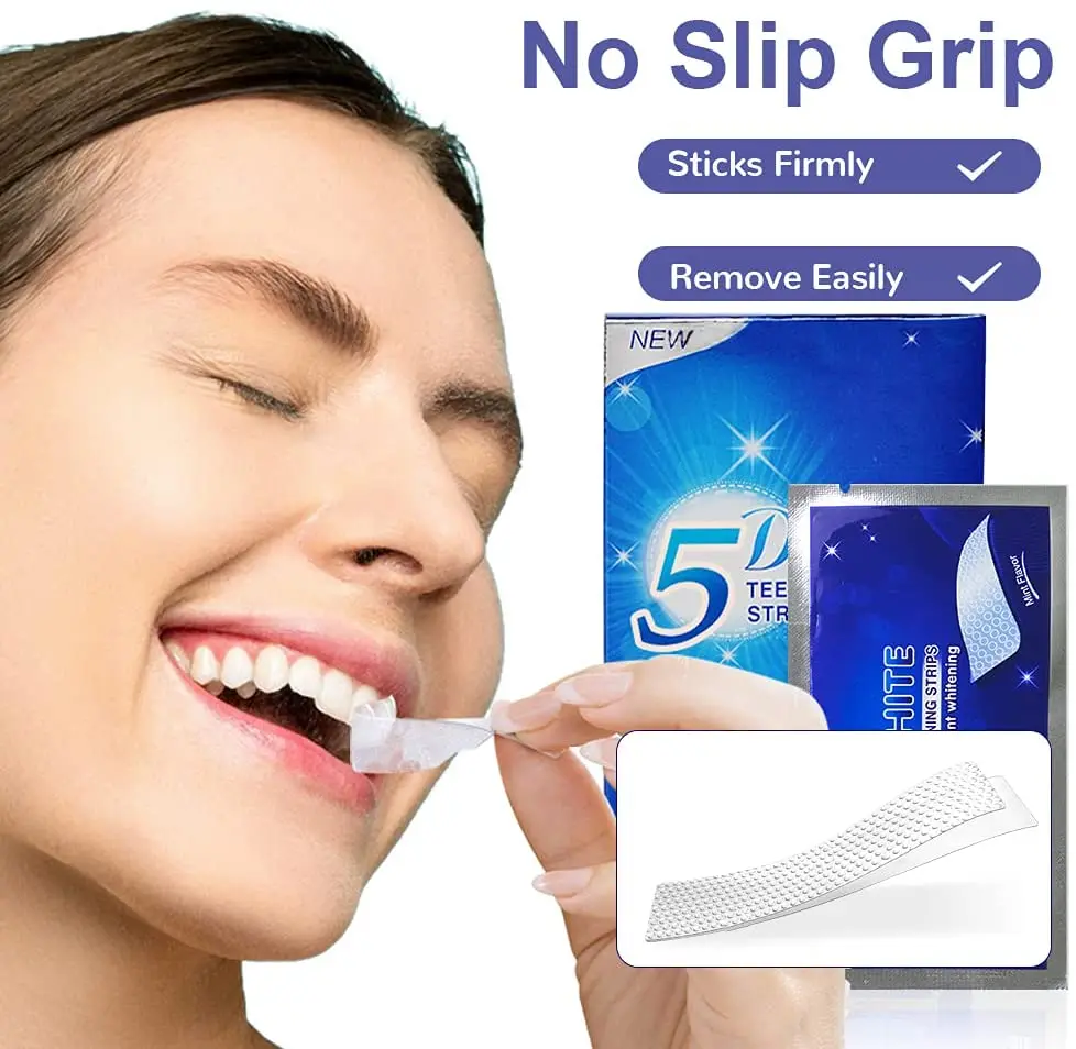 28Pcs/14Pairs 3D/5D White Teeth Whitestrips Professional Effect Oral Hygiene Teeth Stain Removal Tartar Whitening Strips Sets