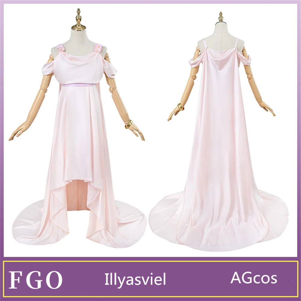 AGCOS Fate/stay night FGO Illyasviel HF Cosplay Costume Woman Princess Dress