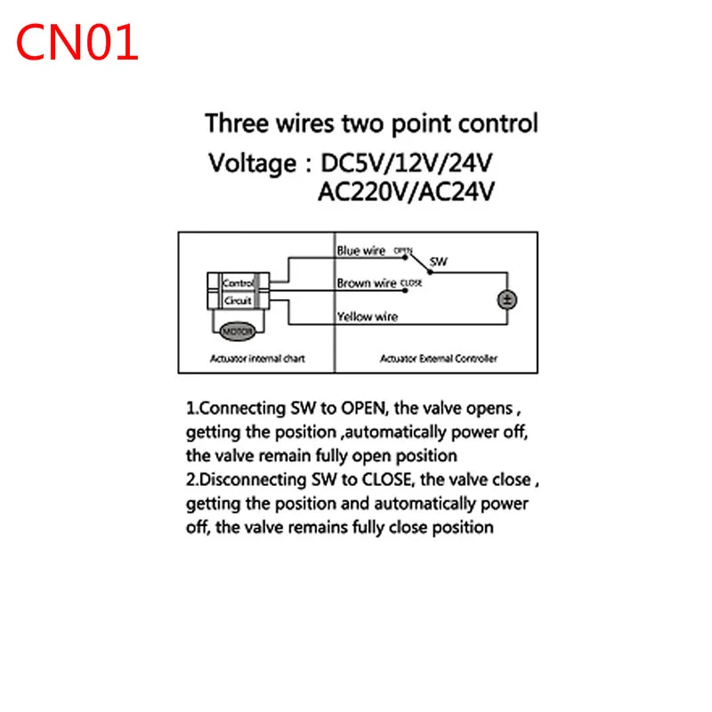 Imagem -05 - Vias Três Linha Válvulas de Controle em Dois Sentidos Válvula Esfera Motorizada Elétrica t Typle Válvula de Esfera Dn15-dn40 Dc5v Dc12v Dc24v Ac220v