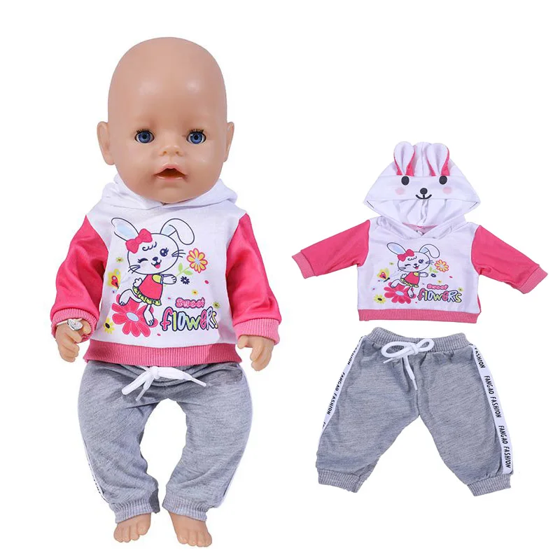43 CM Baby Doll Clothes Pajama Set Jacket Coat 17 Inch Dolls Jeans Children Gift Toys Outfit